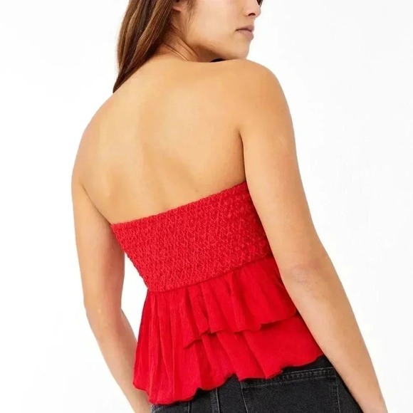 NWT Free People Adella Corset Cami / Cherry Red - Picture 4 of 8